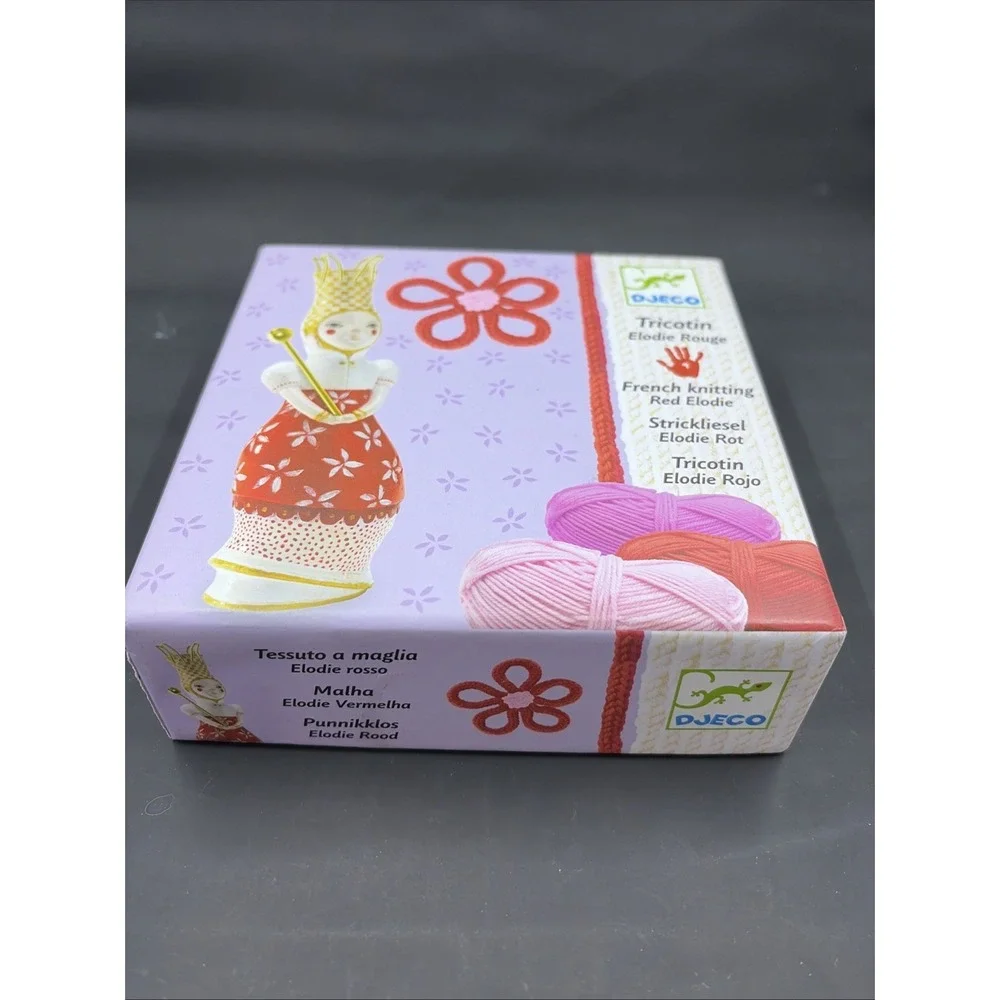 Tricotin Djeco French Knitting Princess Elodie Rouge Ages 7-13 Designed France